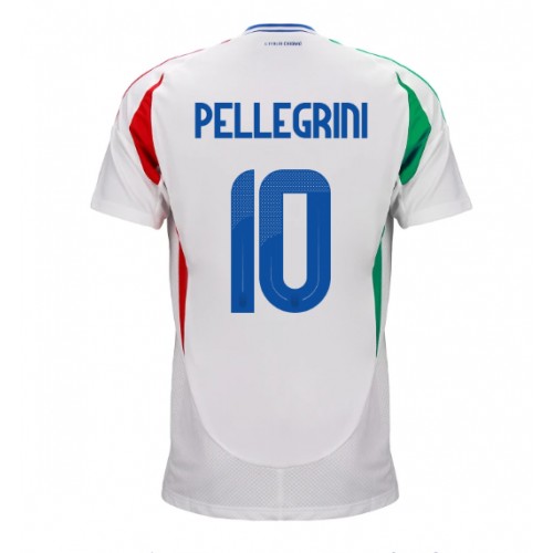 Fotbalové Dres Itálie Lorenzo Pellegrini #10 Venkovní ME 2024 Krátký Rukáv